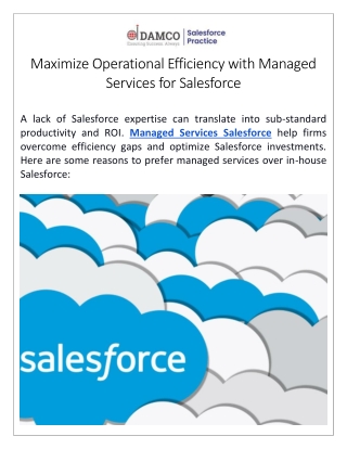 Maximize Operational Efficiency with Managed Services for Salesforce