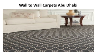 Wall To Wall Carpet Abu Dhabi