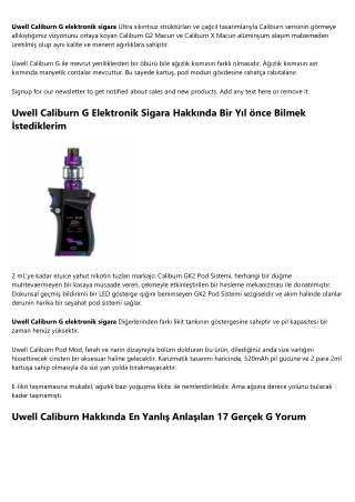 Uwell Caliburn G Elektronik Sigara Hakkında Bilgi Edinmek İçin En İyi 13 Pintere