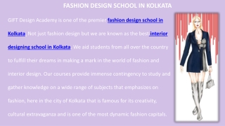 Fashion designing institute in Kolkata