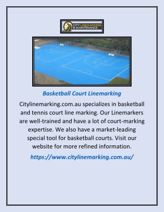 Basketball Court Linemarking | Citylinemarking.com.au