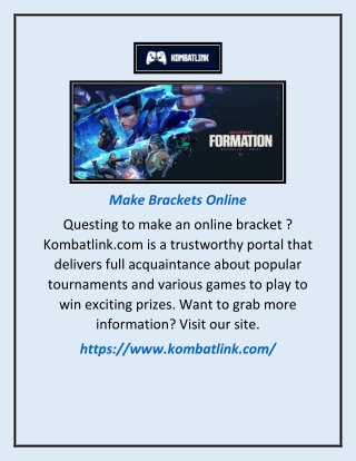 Make Brackets Online | Kombatlink.com