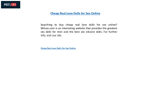 Cheap Real Love Dolls for Sex Online Miisoo.com