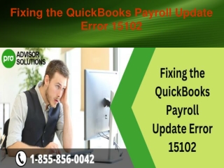 Fixing the QuickBooks Payroll Update Error 15102