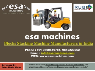 Blocks Stacking Machine Manufacturers in India
