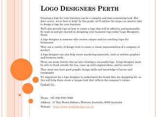 Logo Designers Perth