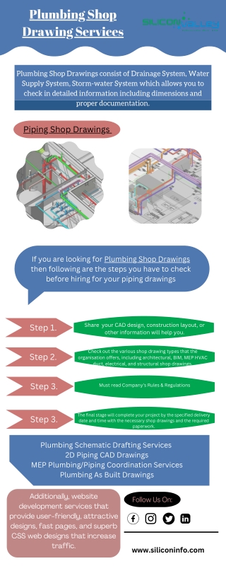 Plumbing Piping Shop Drawing Services