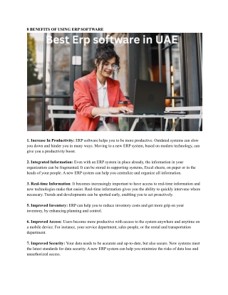 Best Erp software in UAE