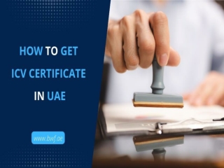 How to get ICV Certificate in UAE