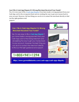 Can I File A Cash App Dispute If A Wrong Merchant Received Your Funds?