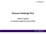 Chaucer Holdings PLC