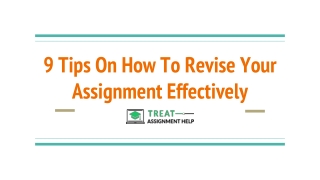 9 Tips On How To Revise Your Assignment Effectively
