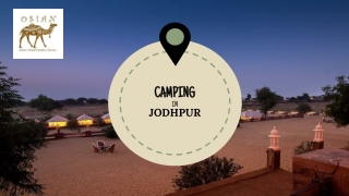 Want To Go Camping In Jodhpur