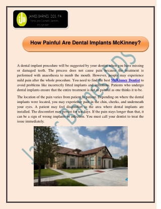 How Painful Are Dental Implants McKinney