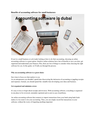 Accounting software in dubai