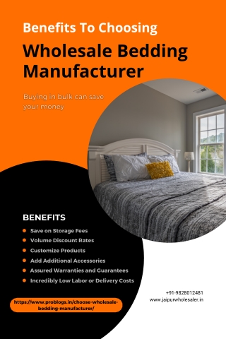 Benefits To Choosing A Wholesale Bedding Manufacturer