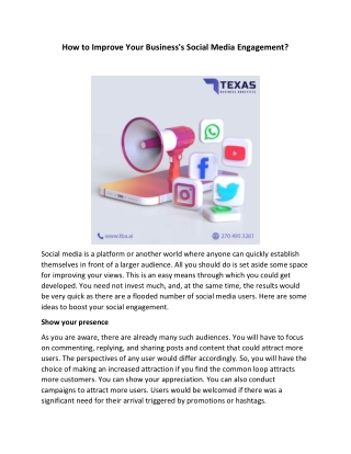 How to Improve Your Business's Social Media Engagement?