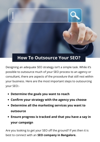 How To Outsource Your SEO?