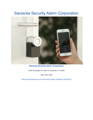 Sarasota Security Alarm Corporation