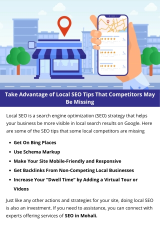 Take Advantage of Local SEO Tips That Competitors May Be Missing