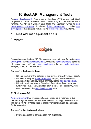 10 Best API Management Tools