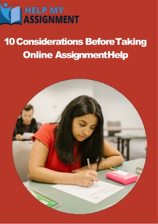 10 Considerations Before Taking Online Assignment Help