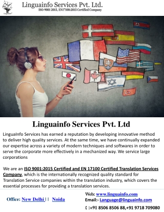 Language Translation Company In Delhi.