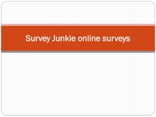 Survey Junkie online surveys