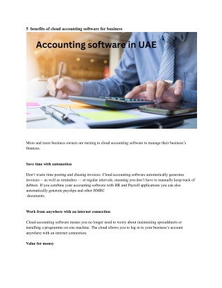 Accounting software in UAE