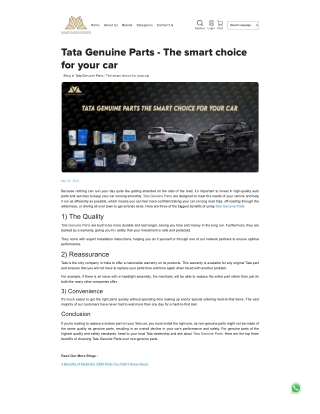 TATA genuine parts