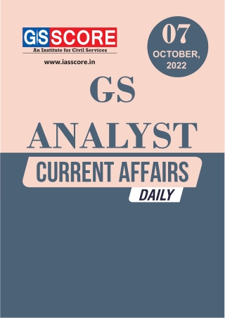 DAILY CURRENT AFFAIRS - 7 OCTOBER 2022