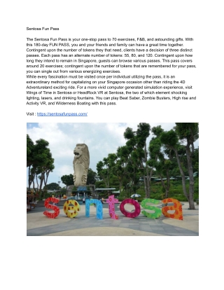 Sentosa Fun Pass