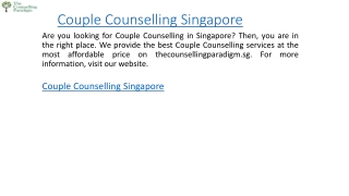 Couple Counselling Singapore  The Counselling Paradigm