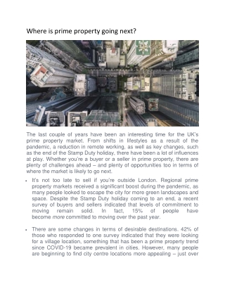 Where is prime property going next - Carpe Diem London