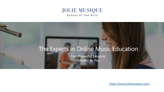 Online Music Lessons - www.joliemusique.com