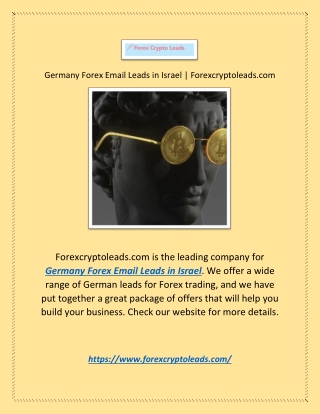 Germany Forex Email Leads in Israel | Forexcryptoleads.com