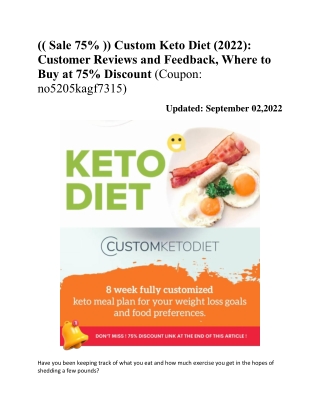 Custom Keto Diet