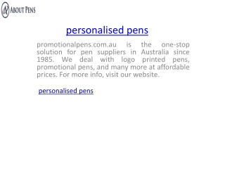 personalised pens  promotionalpens.com.au