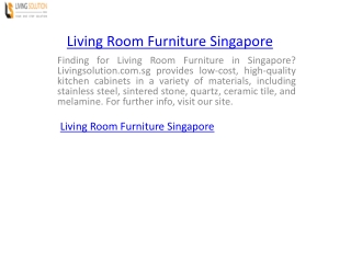 Living Room Furniture Singapore Livingsolution.com.sg