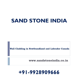 Wall Cladding in Newfoundland and Labrador Canada - Sand Stone India