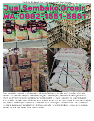088ᒿ~1551~5851 (WA) Rincian Modal Usaha Grosir Sembako Belanja Grosir Sembako Mu