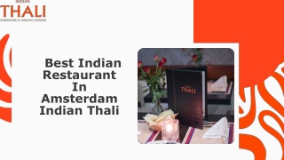 Best Indian Restaurant In Amsterdam - Indian Thali