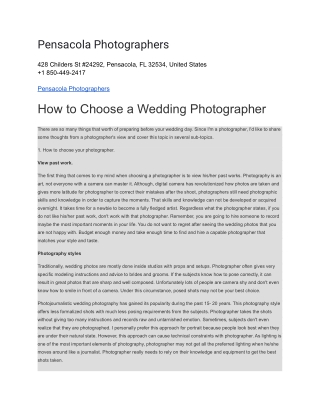 Pensacola Photographers