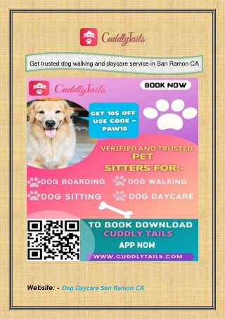 Get trusted dog walking and daycare service in San Ramon CA