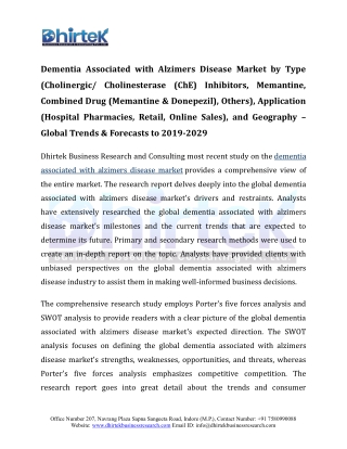 Dementia Associated with Alzimers Disease Market
