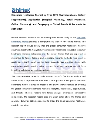 Consumer Healthcare Market