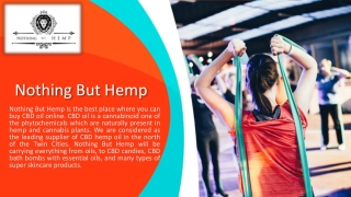 Buy CBD Massage Oil Online - Nothingbuthemp