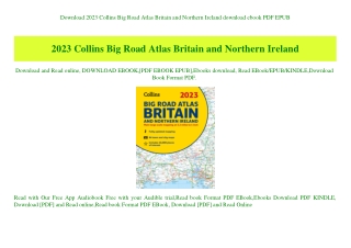 Download 2023 Collins Big Road Atlas Britain and Northern Ireland download ebook PDF EPUB
