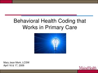Behavioral Health Coding that Works in Primary Care