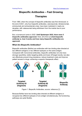 Bispecific Antibodies – Fast Growing Therapies